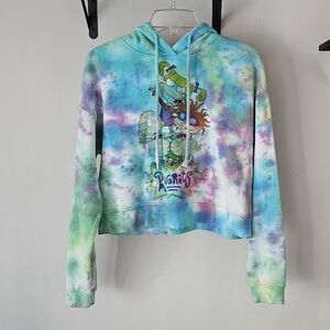 Tye Dye Rugrats Cropped Hoodie